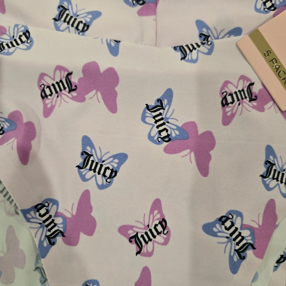 Juicy Couture Bikini Hipsters Underwear Logo Pack of 5 Size XL No Panty Lines